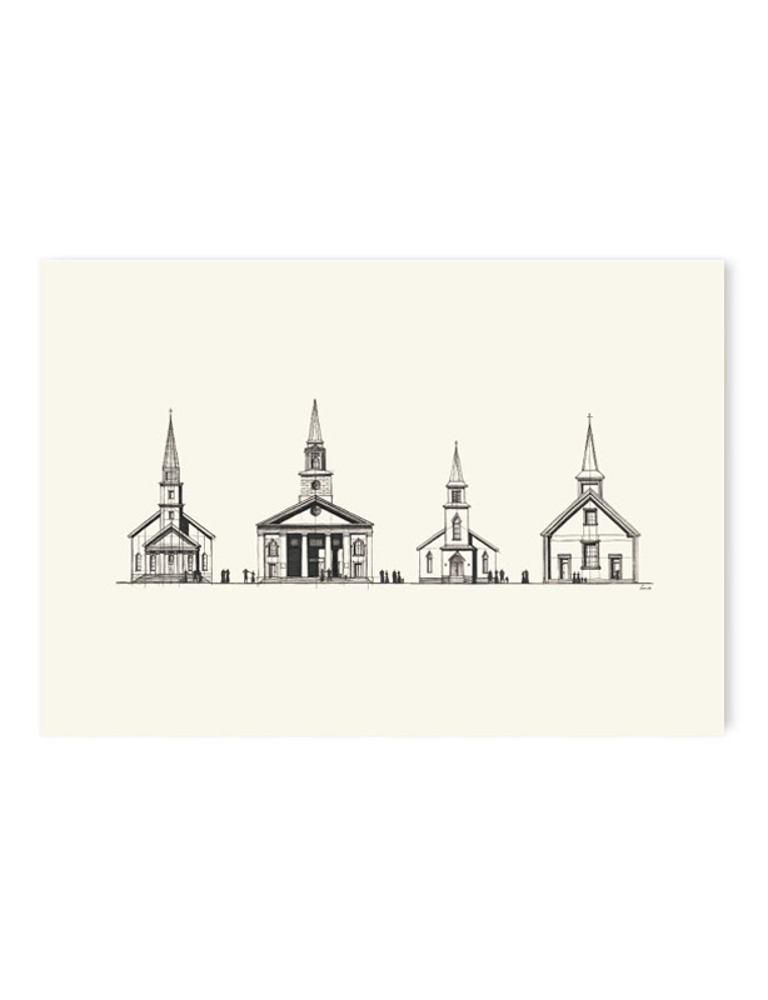 Church Architecture Postcard 교회 건축